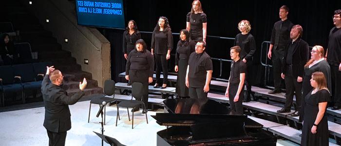 Chamber Choir performing